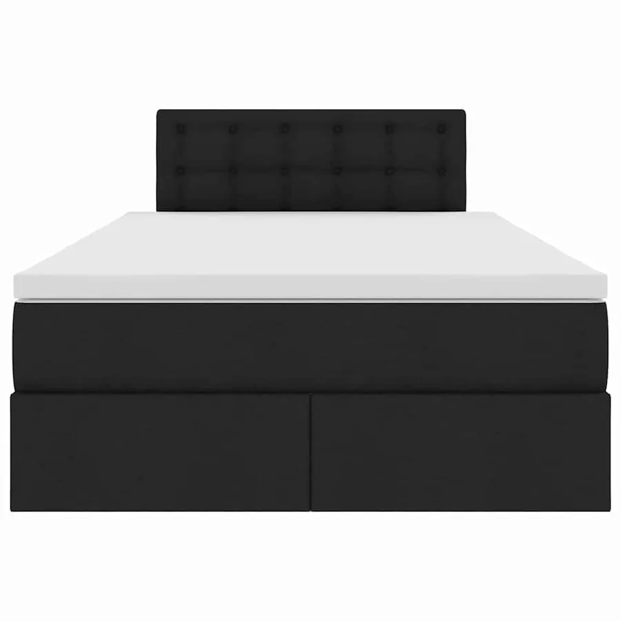 Lit avec rangement et matelas avec matelas Noir 120 x 190 cm - 7