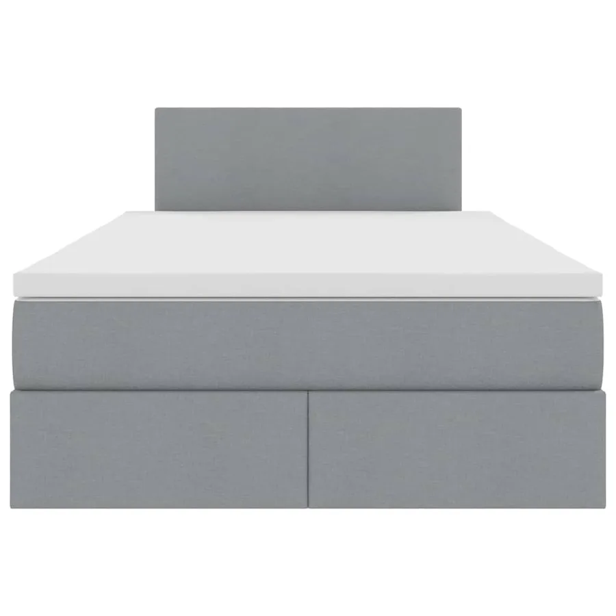 Lit avec rangement et matelas Gris clair 120 x 200 cm - 7