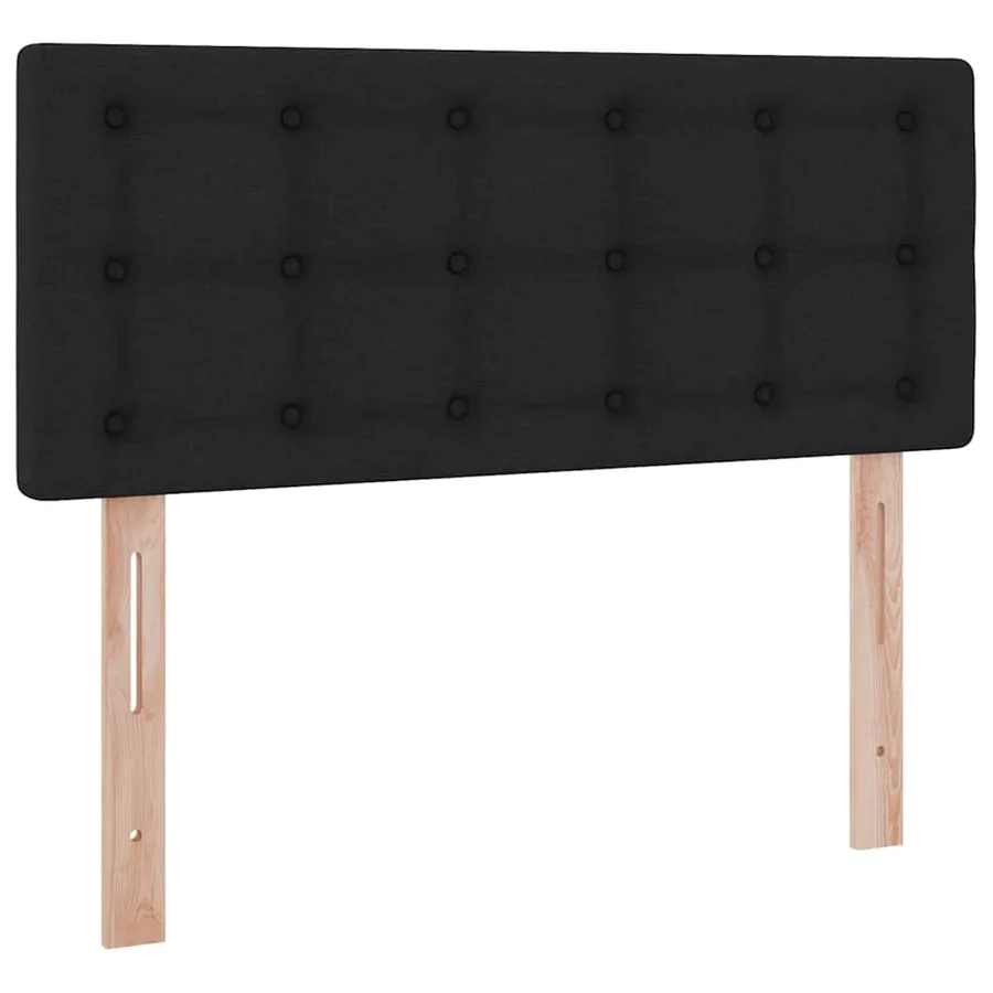 Lit de rangement LED avec matelas Noir 120 x 190 cm Tissu - 8