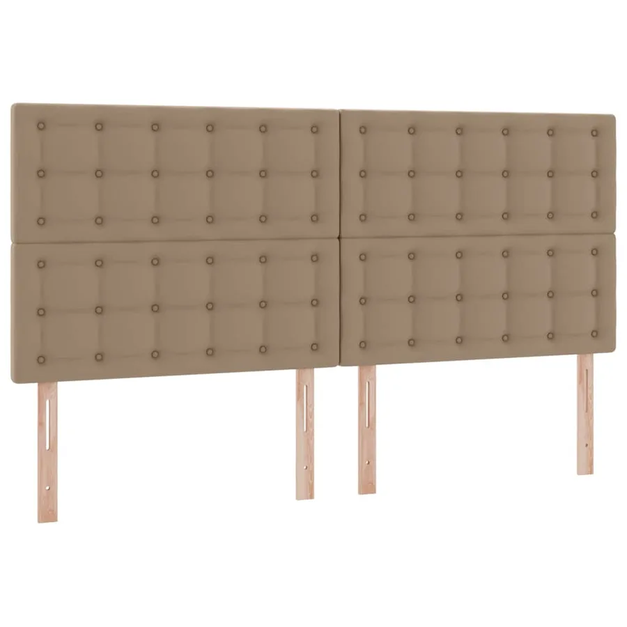 Lit avec rangement et LED Cappuccino 200 x 200 cm Simili cuir - 10