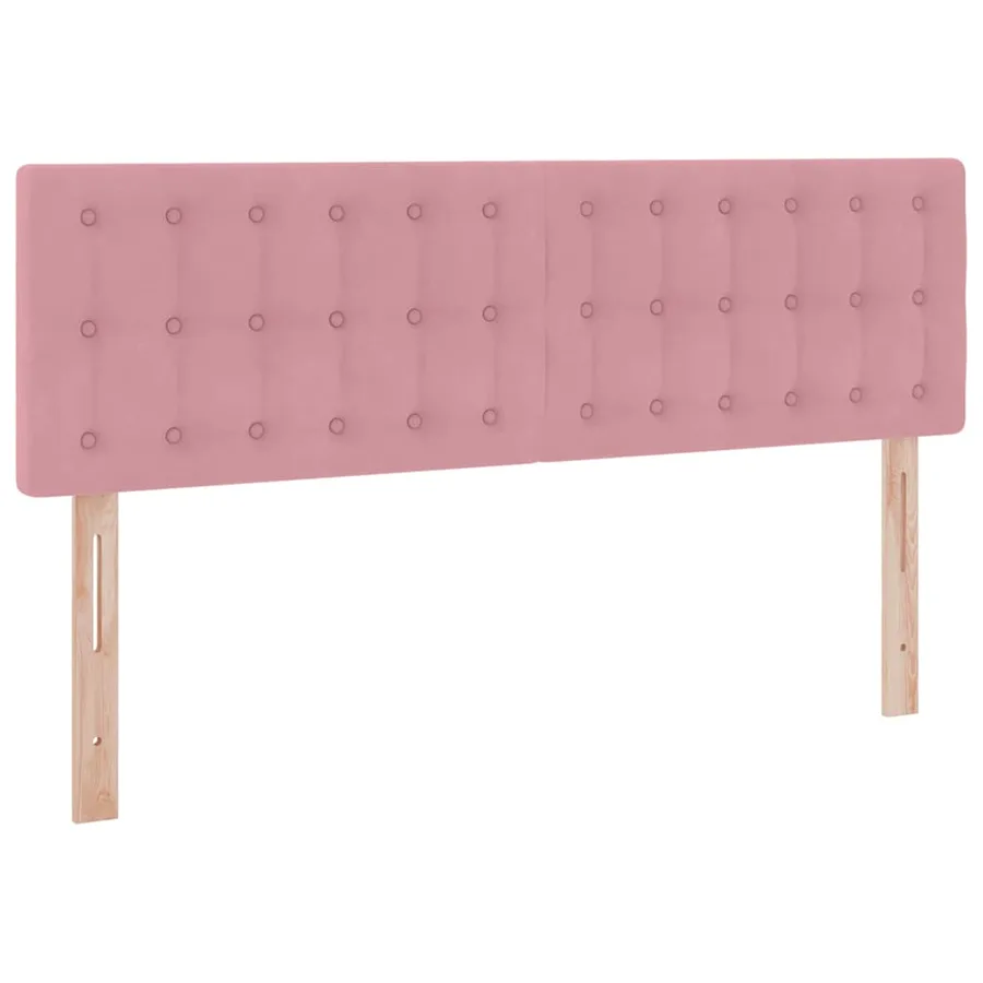 Lit de Rangement avec matelas Rose 140 x 190 cm Velours - 9
