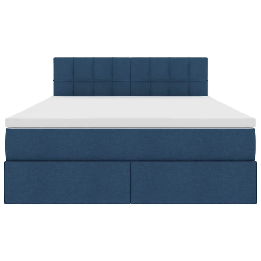 Lit avec rangement et matelas avec matelas Bleu 140 x 190 cm - 7