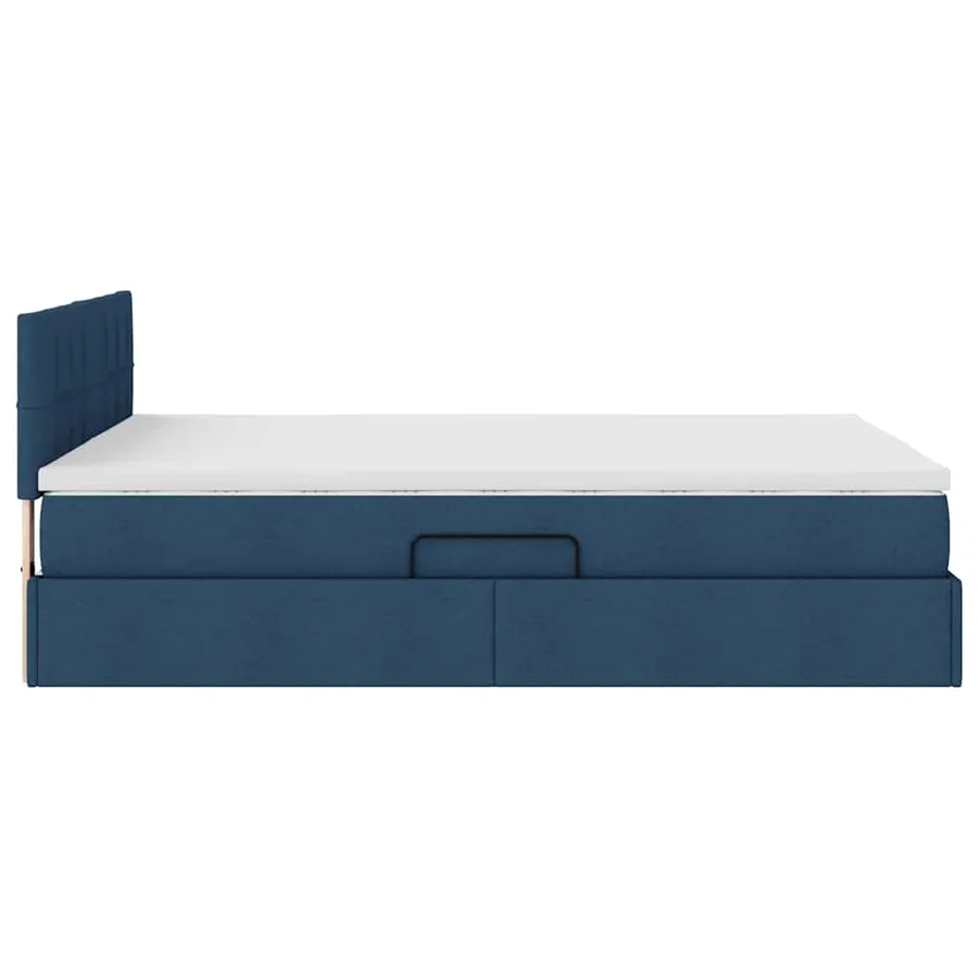 Lit avec rangement et matelas avec matelas Bleu 140 x 190 cm - 8