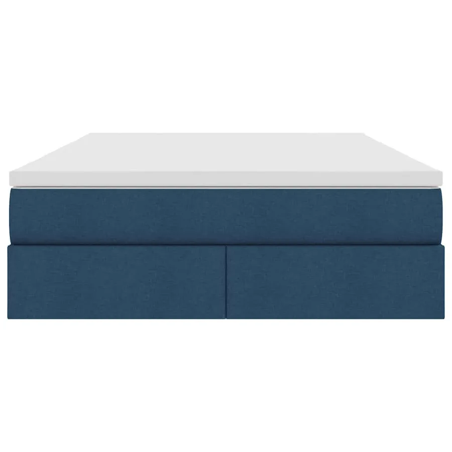 Lit avec rangement et matelas Bleu 140 x 190 cm Polyester - 7