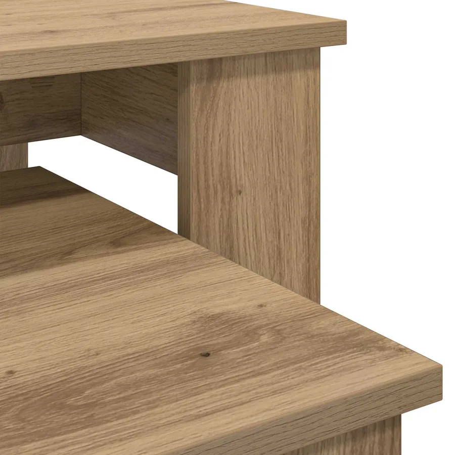 Ensemble de tables basses 2 pcs Chêne artisanal - 11