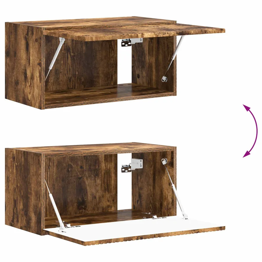 Ensemble meuble TV 5 pcs Chêne fumé Bois d'ingénierie - 8
