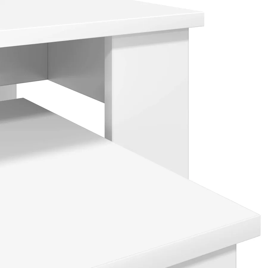 Ensemble de tables basses 2 pcs Blanc Bois d'ingénierie - 11