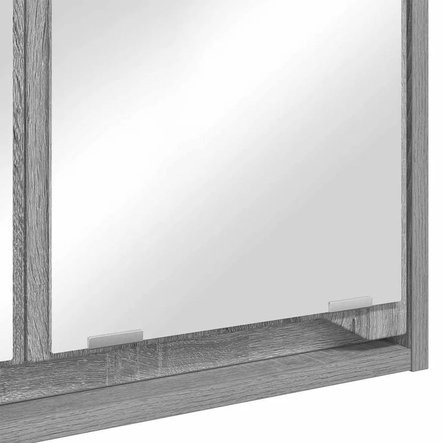 Armoire Miroir de Salle de Bain Gris Sonoma 60 x 20 x 60 cm - 11