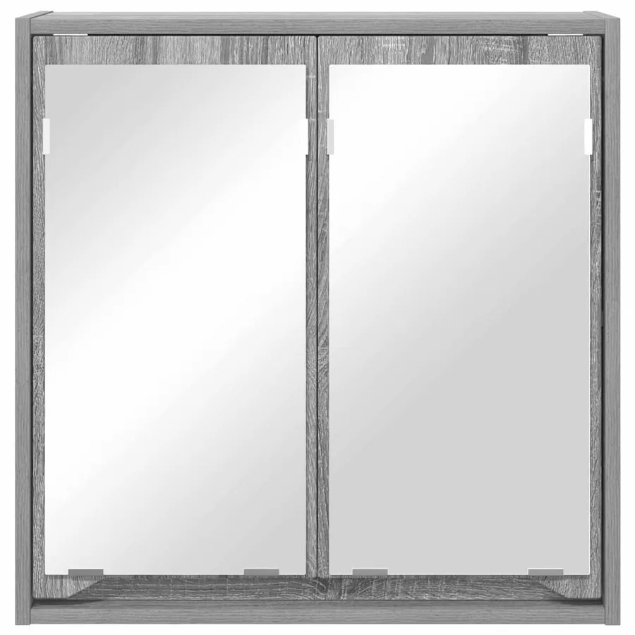 Armoire Miroir de Salle de Bain Gris Sonoma 60 x 20 x 60 cm - 6
