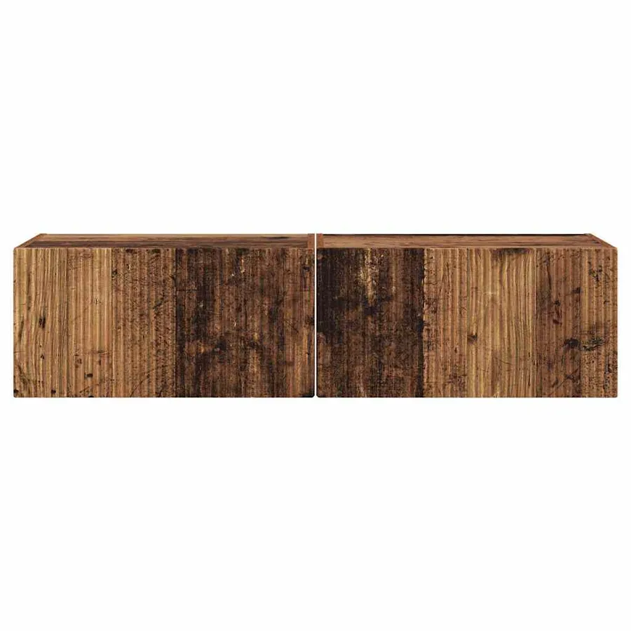 Meuble TV mural 2 pcs Bois Ancien 60 x 31 x 29,5 cm - 7