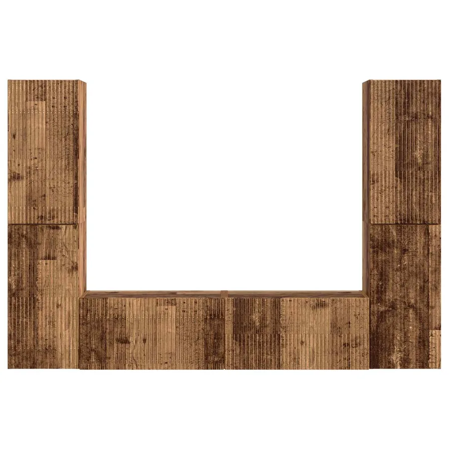 Ensemble meuble TV 6 pcs Bois Ancien Bois d'ingénierie - 7