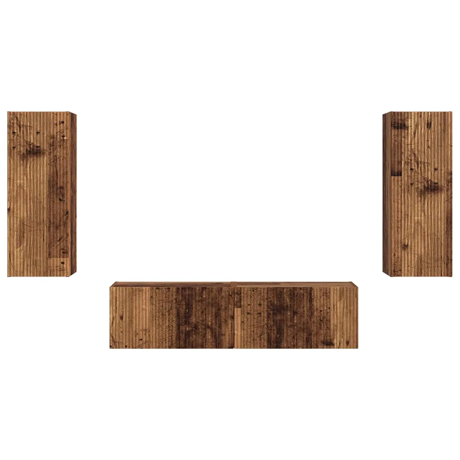 Ensemble meuble TV 2 pcs Bois ancien Bois d'ingénierie - 7