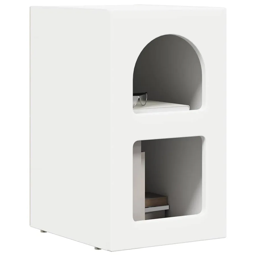 Table de chevet ELST Blanc 29,5 x 33,5 x 50 cm - 3