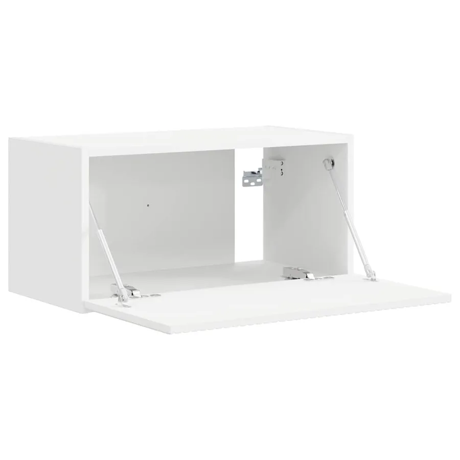 Meuble TV mural Blanc 60 x 31 x 29,5 cm Bois d'ingénierie - 5