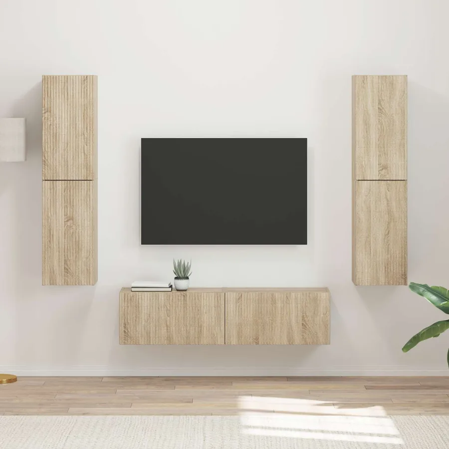 Ensemble meuble TV 6 pcs Chêne Sonoma Bois d'ingénierie