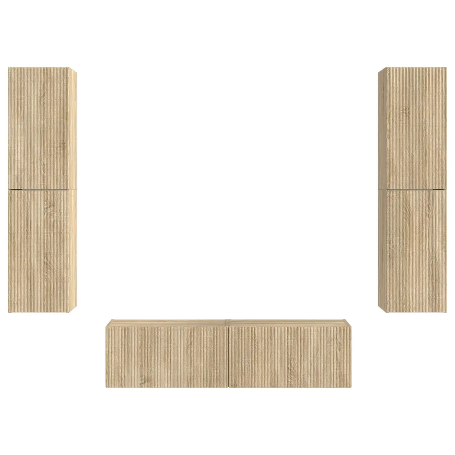 Ensemble meuble TV 6 pcs Chêne Sonoma Bois d'ingénierie - 7