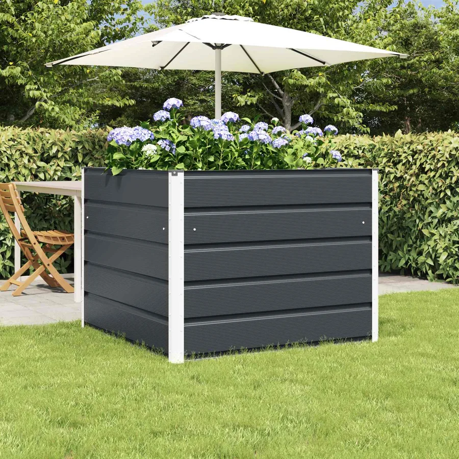 Jardinière Anthracite 100 x 100 x 75 cm Acier