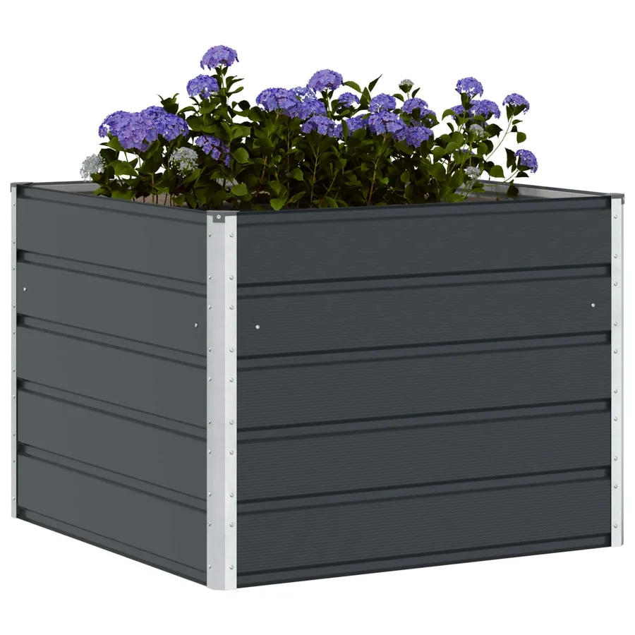 Jardinière Anthracite 100 x 100 x 75 cm Acier - 3