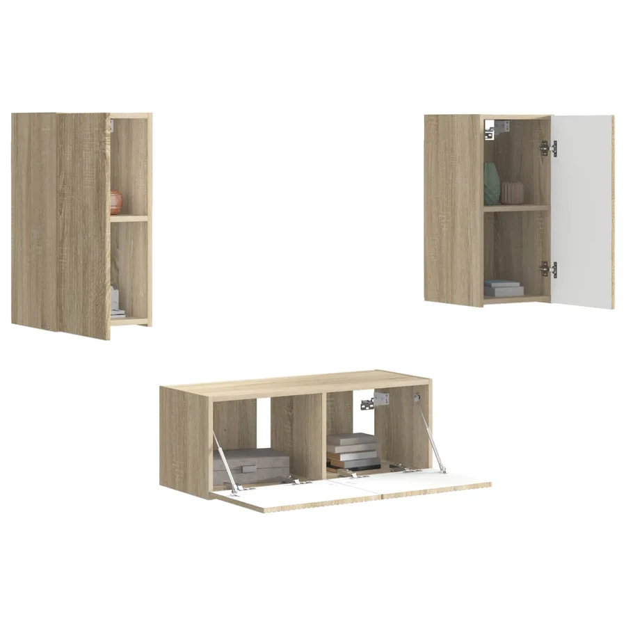 Ensemble meuble TV 6 pcs Chêne Sonoma Bois d'ingénierie - 3