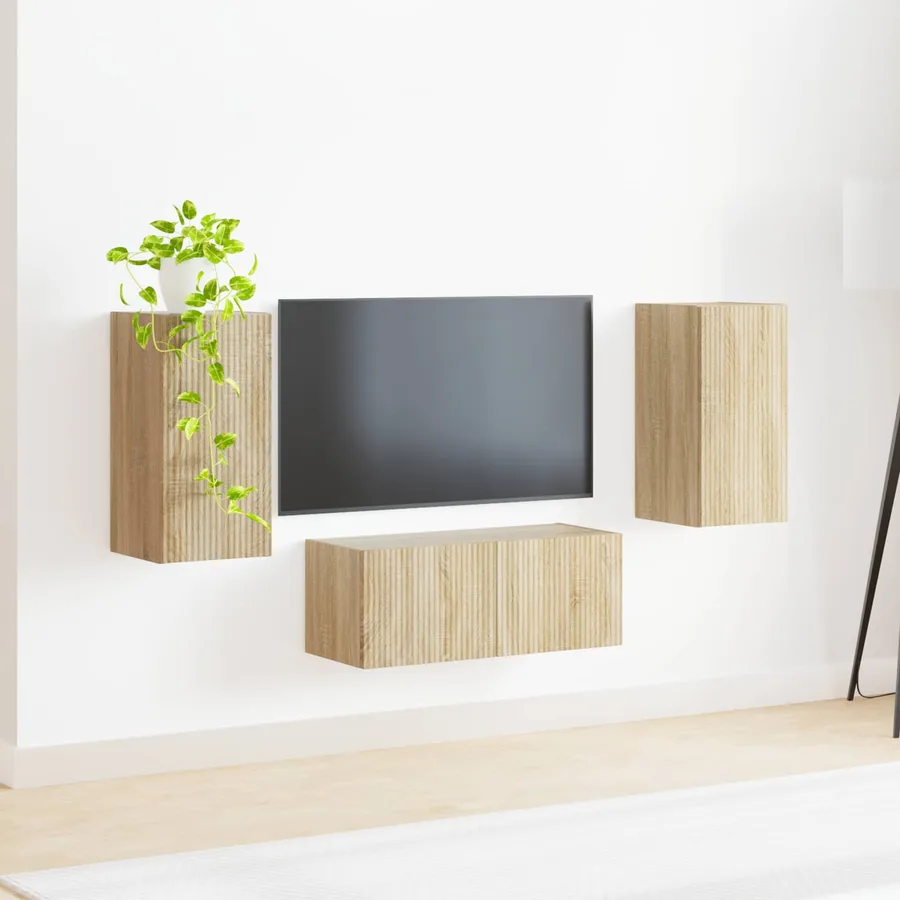 Ensemble meuble TV 6 pcs Chêne Sonoma Bois d'ingénierie - 4