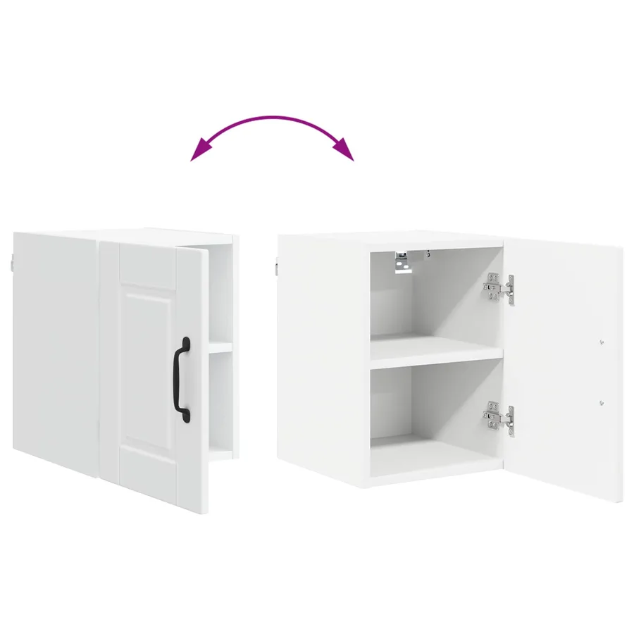 Meuble mural PORTO 2 pcs Blanc brillant 30 x 31 x 40 cm - 12