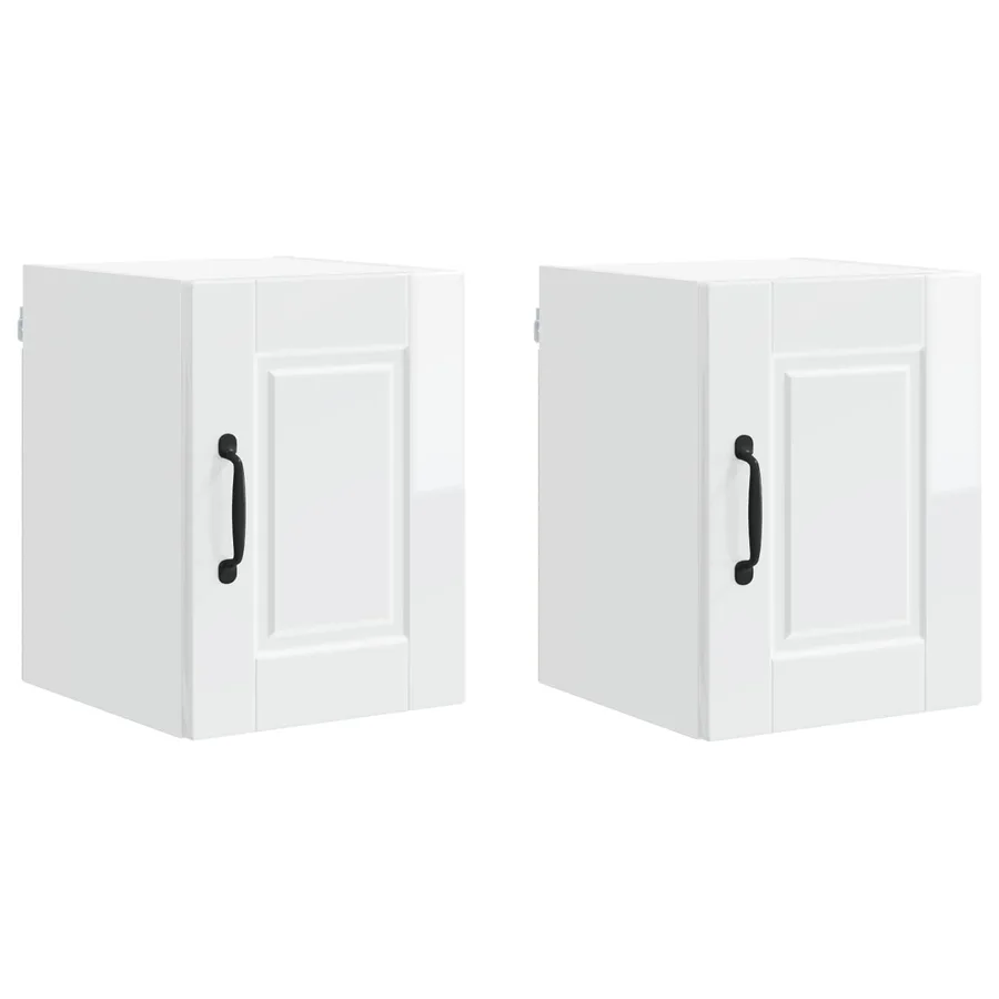 Meuble mural PORTO 2 pcs Blanc brillant 30 x 31 x 40 cm - 2
