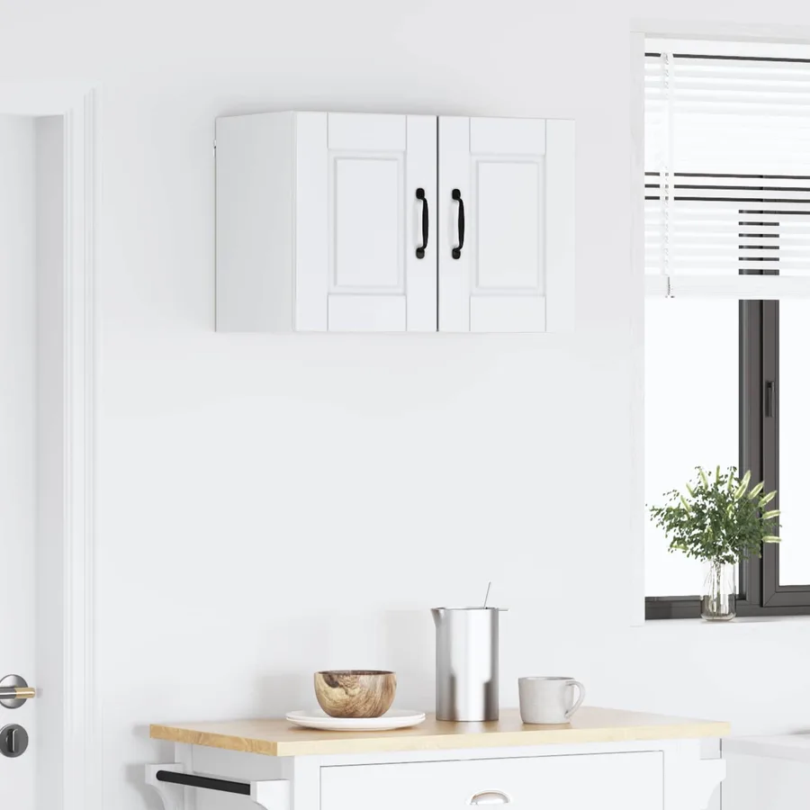 Meuble mural PORTO 2 pcs Blanc brillant 30 x 31 x 40 cm - 4