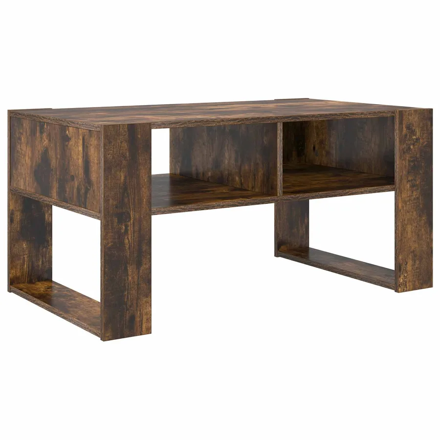 Table basse Chêne fumé 92 x 53 x 45 cm Bois d'ingénierie - 7