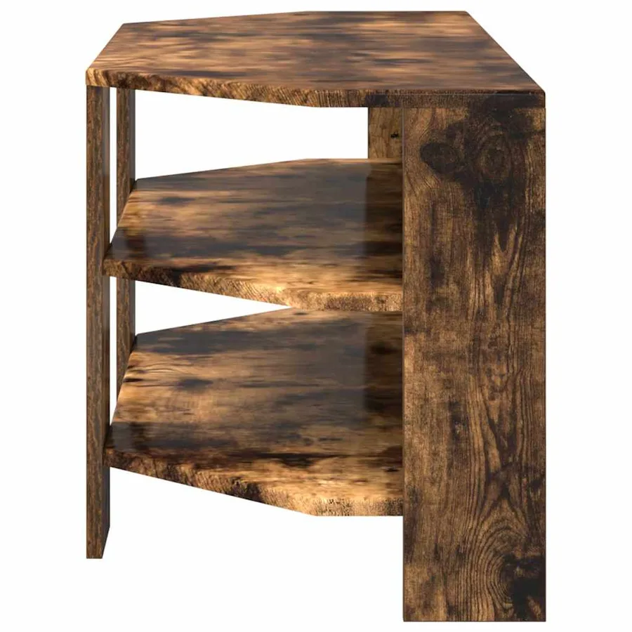 MeubleTVd'Angle Chêne fumé 102x40,5x45cm Bois d'ingénierie - 6