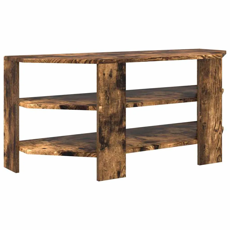 MeubleTVd'Angle Chêne fumé 102x40,5x45cm Bois d'ingénierie - 7