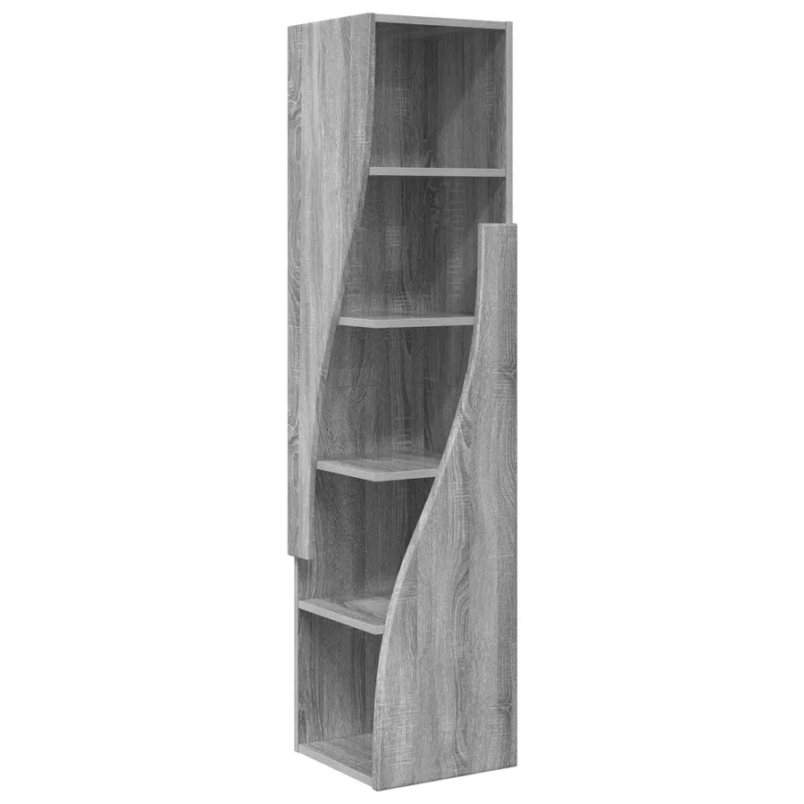 Meuble d'angle Gris Sonoma 32x32x140cm Bois d'ingénierie - 2