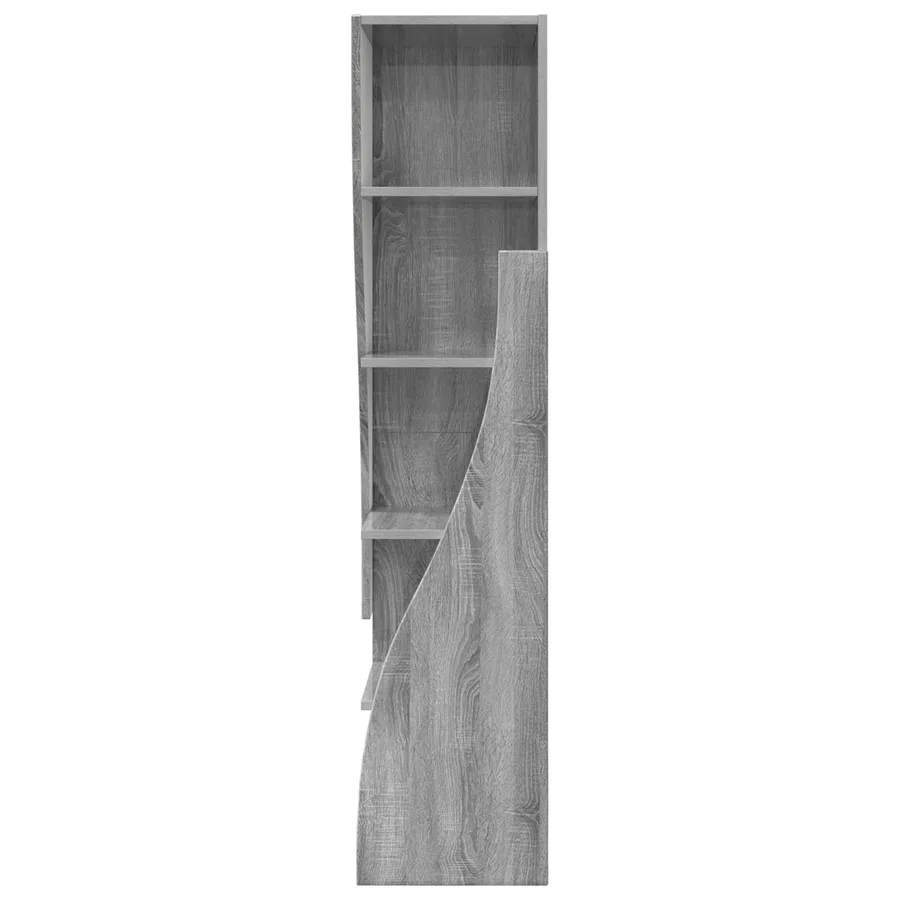 Meuble d'angle Gris Sonoma 32x32x140cm Bois d'ingénierie - 5