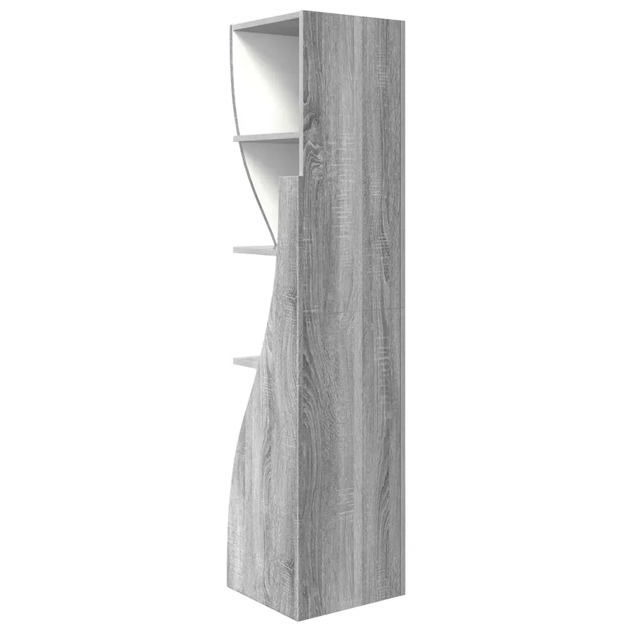 Meuble d'angle Gris Sonoma 32x32x140cm Bois d'ingénierie - 7