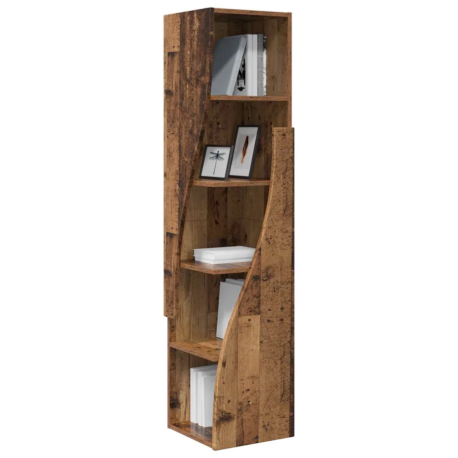 Meuble d'angle Bois ancien 32x32x140cm Bois d'ingénierie - 3