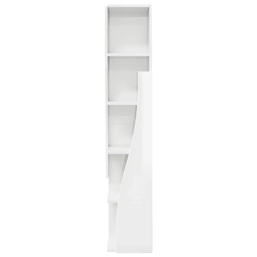 Meuble d'angle Blanc brillant 27,5x27x140cm Bois d'ingénierie - 6