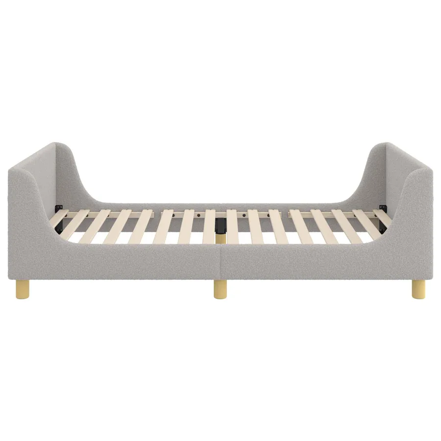 Cadre de lit pour enfants avec tête de lit Gris clair 90x190 cm - 4