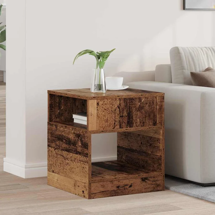 Table d'appoint Bois ancien 40,5 x 40 x 45 cm Bois d'ingénierie