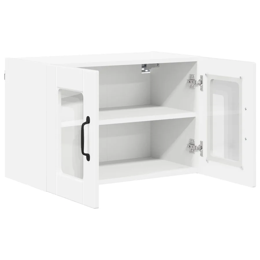 Cabinet en verre mural PORTO 2 pcs Blanc brillant - 6