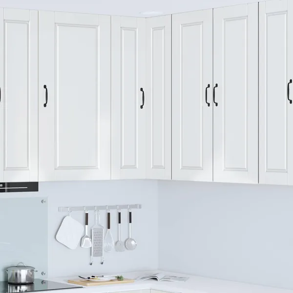 Cabinet d'angle mural PORTO Blanc brillant 57 x 57 x 100 cm