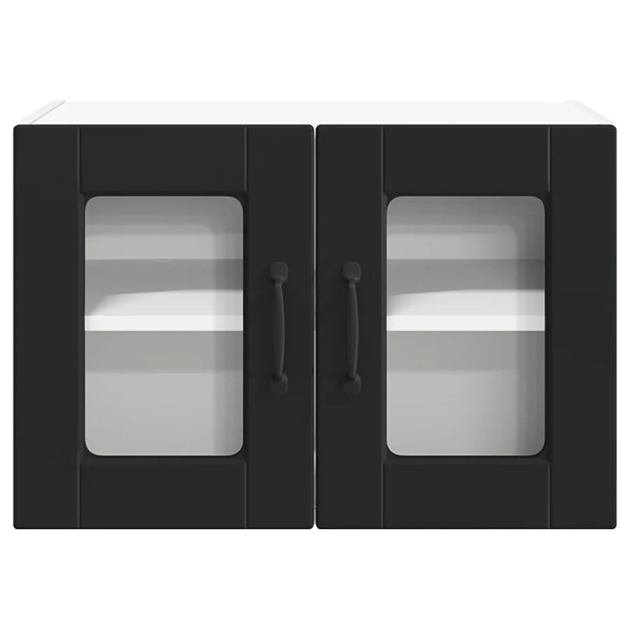 Cabinet en verre mural PORTO 2 pcs Noir 60 x 31 x 40 cm - 7