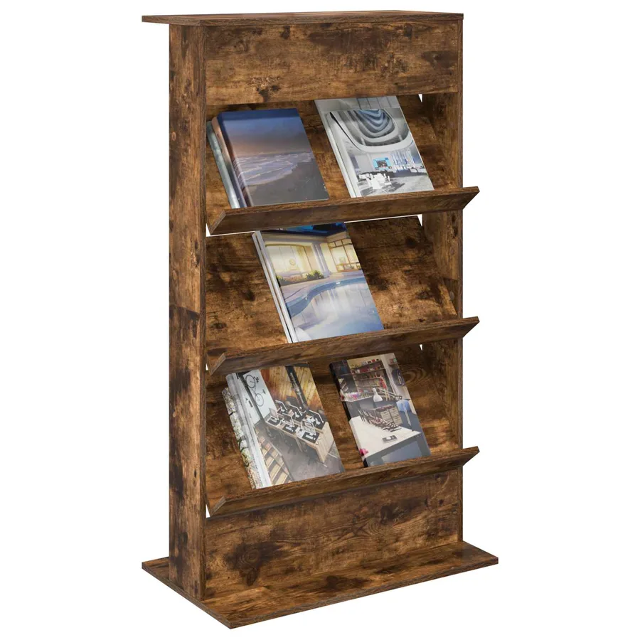 Étagère à magazines avec étagère Chêne fumé 70 x 41 x 126 cm - 3