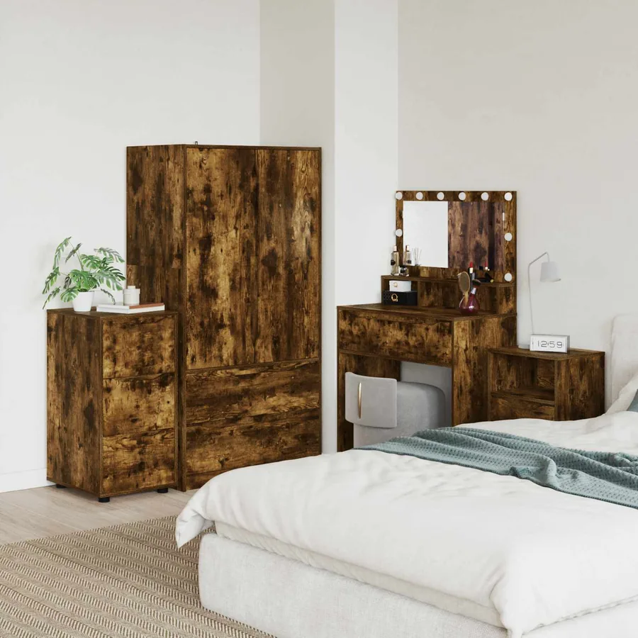Armoire de rangement Chêne fumé 40 x 48 x 81 cm