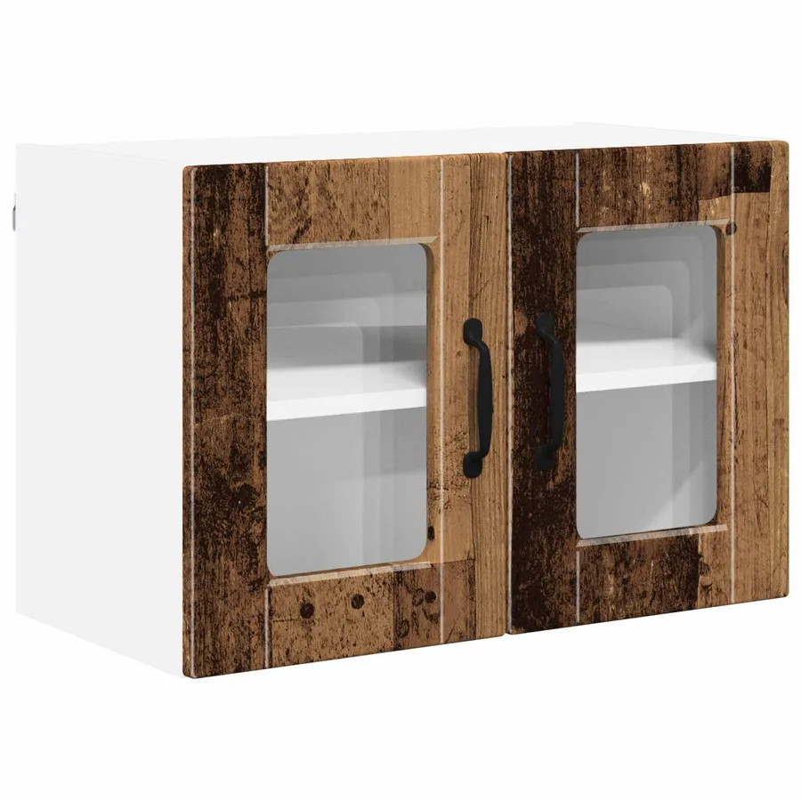 Cabinet en verre mural PORTO 2 pcs Bois ancien 60 x 31 x 40 cm - 6