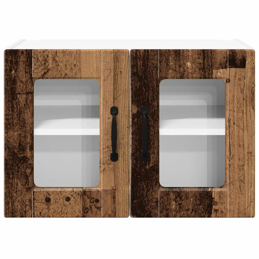 Cabinet en verre mural PORTO 2 pcs Bois ancien 60 x 31 x 40 cm - 7
