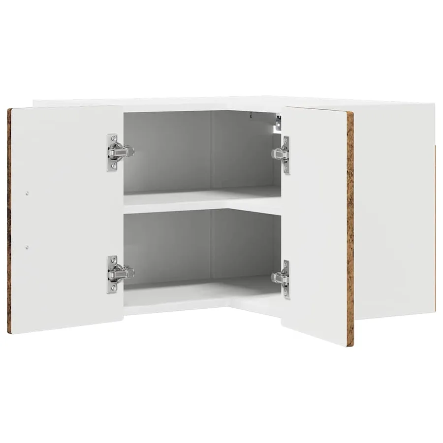 Cabinet d'angle mural PORTO Bois ancien 57 x 57 x 40 cm - 5