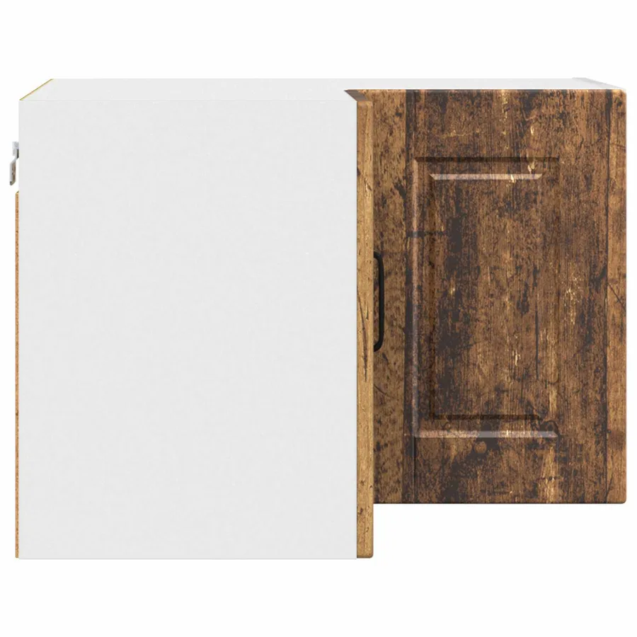 Cabinet d'angle mural PORTO Bois ancien 57 x 57 x 40 cm - 7