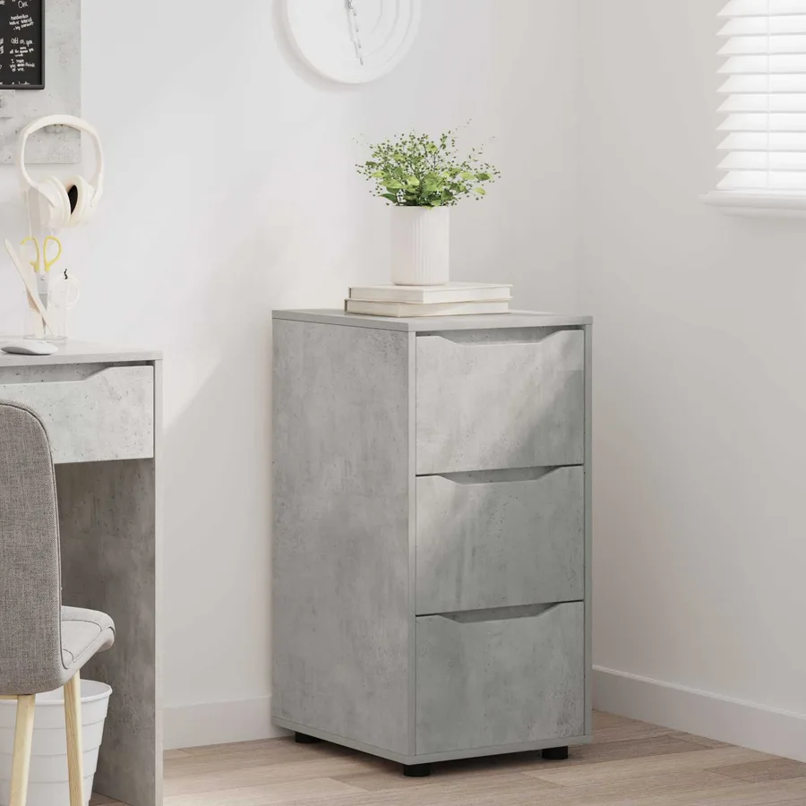 Armoire de rangement Gris béton 40 x 48 x 81 cm - 4