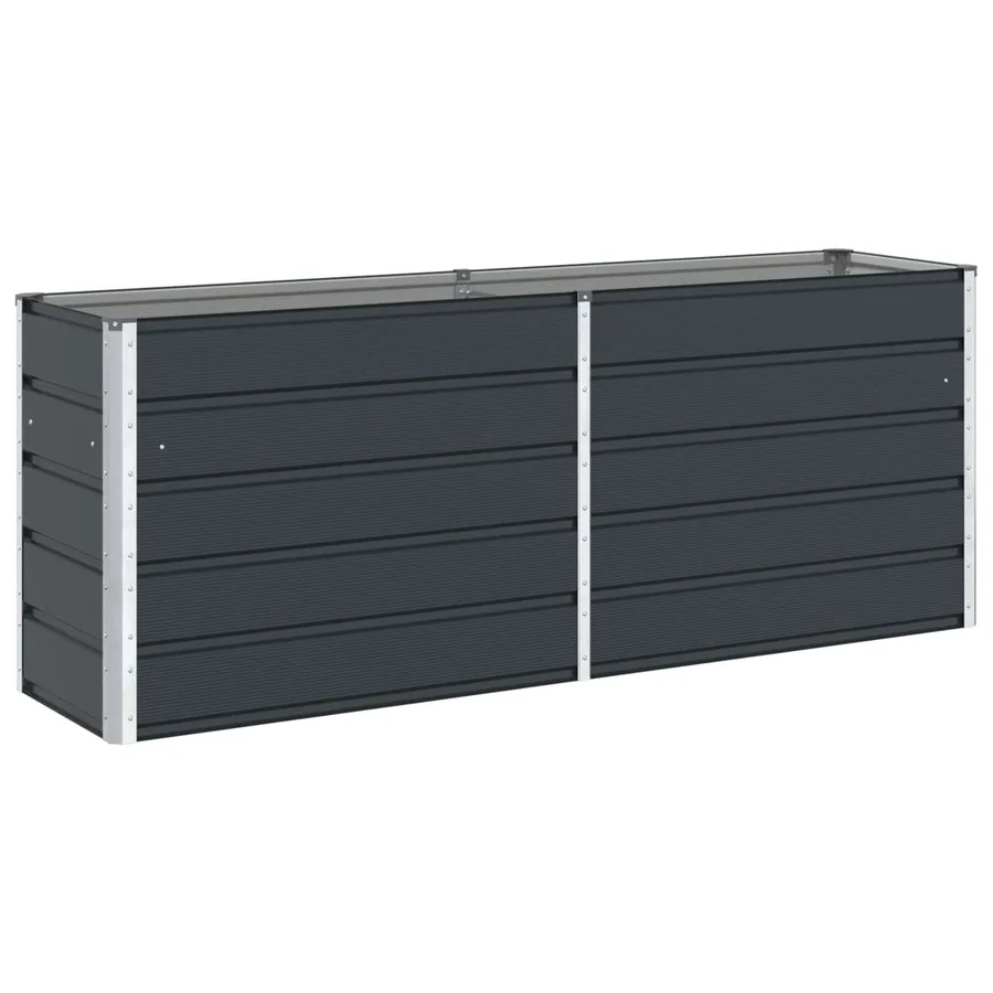 Jardinière Anthracite 195 x 50 x 75 cm Acier galvanisé - 2
