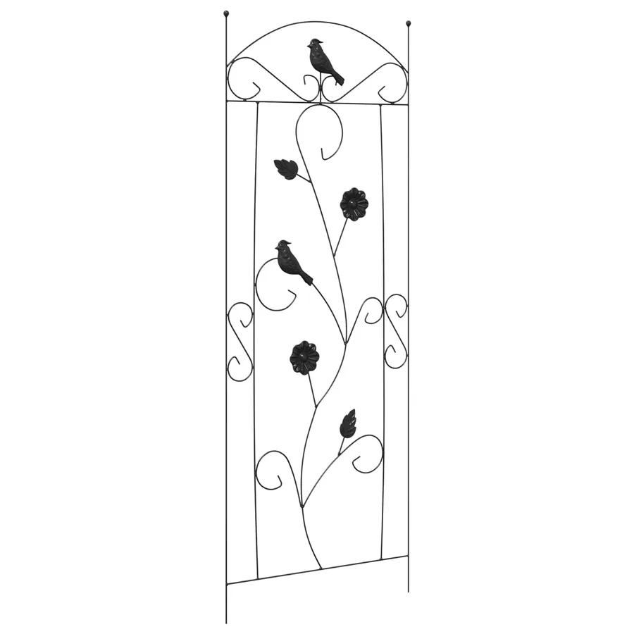 Clôture de jardin 3 pcs Noir 110 x 40 cm Acier - 5