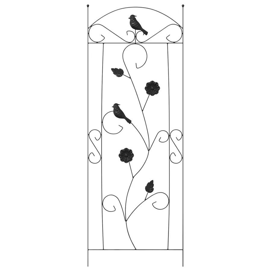 Clôture de jardin 3 pcs Noir 110 x 40 cm Acier - 6
